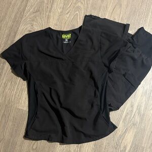 Avenue Black Scrub Set